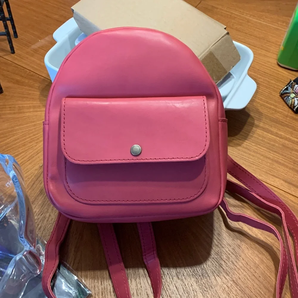 Portland Leather Goods Snap mini backpack unicorn Tulip